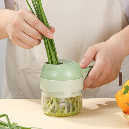 4 in 1 Mini Handheld Electric Vegetable Cutter Wireless Food Chopper Grinder