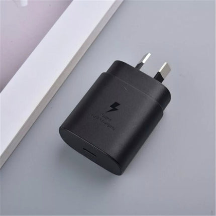 White 25W Super Fast Samsung Phone Charger S25 Adapter