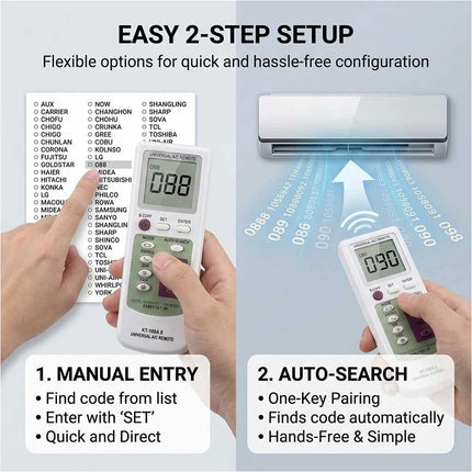Universal A/C Remote Control for 1,000 Brands KT-100A II Replacement Air Con LCD