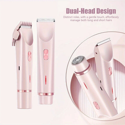 Dual Head Shaver Women, Electric Bikini Trimmer, Wet & Dry Use Hair Removal
