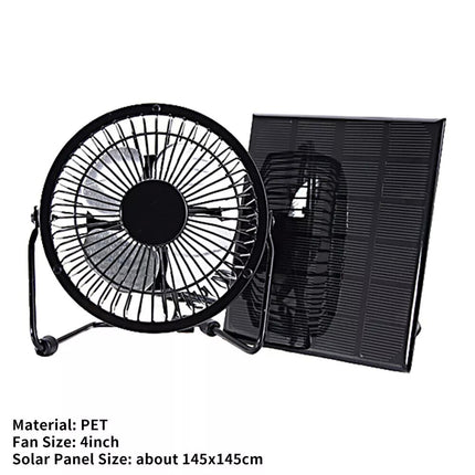 5W Solar Panel Powered Mini Portable USB Fan Cooling Ventilation Home Camping