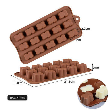 3 Pcs Silicone Chocolate Mould Cake Ice Tray Jelly Candy Cookie Baking Multi Moulds