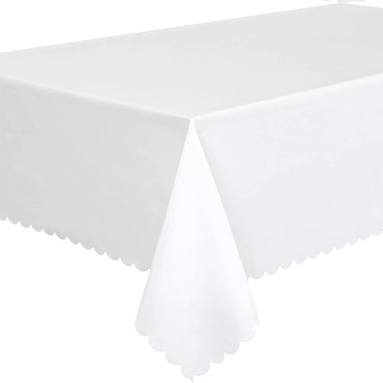 Large Full Fitted Rectangle Table Cloth Polyester Table Cover Wedding Party Home
