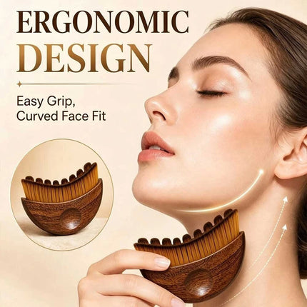 Ergonomic Design Lymphatic Contour Face Brush Dry Brushing Drainage Massage Skin