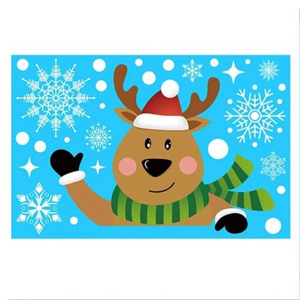 167PCS Christmas Window Clings Sticker 8 Sheets Childrens Decals Snowflake Santa