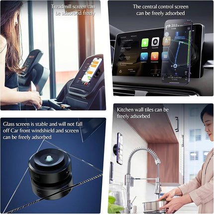 Black Magnetic Car Suction Cup Holder Mount,360°Rotation Magnetic Car Cell Phone Holde
