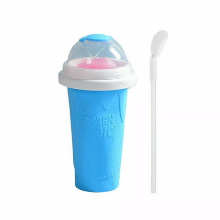 Blue Slushie Maker Cup Quick Freeze Magic Squeeze Cup Milkshake Cup Ice Cream Maker