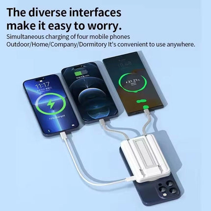 White 10000mAh Power Magnetic Bank Wireless Charging Portable Charger for iphone