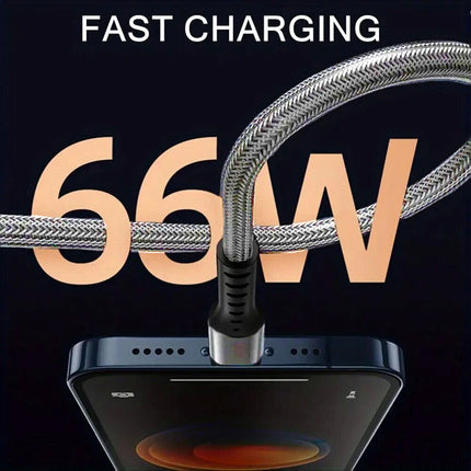 Silver Universal USB to Type C Charging Cable Fast Charger USB C Samsung Google Pixel