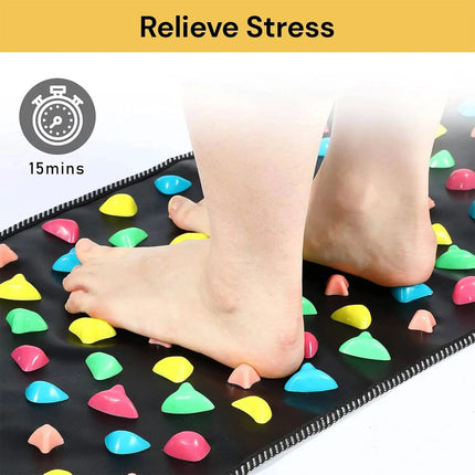 Foot Acupoint Therapy Foot Massage Reflexology Acupressure Pad Walk Stone Mat