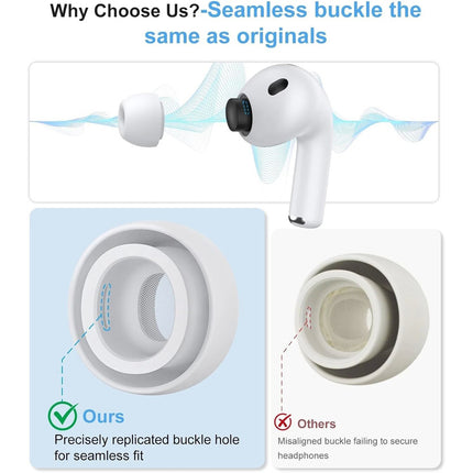 3 Pairs Replacement Ear Tips Compatible with AirPods Pro 3 (2025) Tip Apple