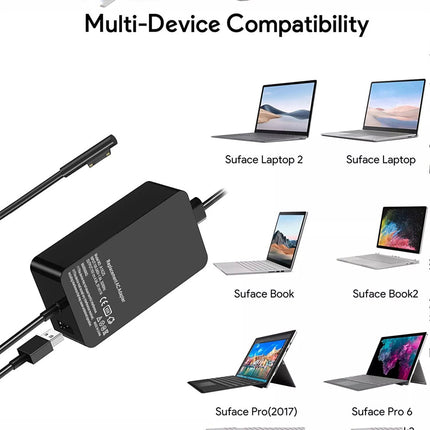 65W Power Supply Charger For Microsoft Surface Book Pro 3 4 5 6 7 Model 1706