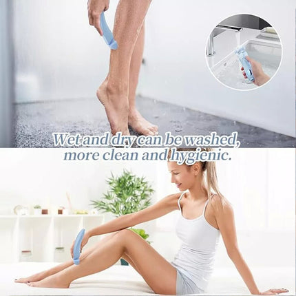Blue Cordless Womens Electric Shaver Razor - 2-in-1 Gentle & Efficient Hair Trimmer
