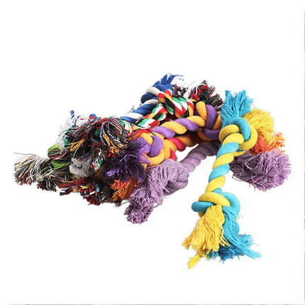 30PCS Dog Braided Rope Toys Pet Puppy Chew Toy Gift Tough Cotton Clean Teeth