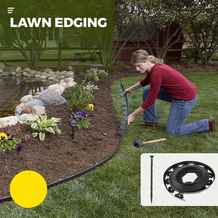 10M Fence Landscape Garden Lawn Edging Border Flexible Plant Grass Barriers