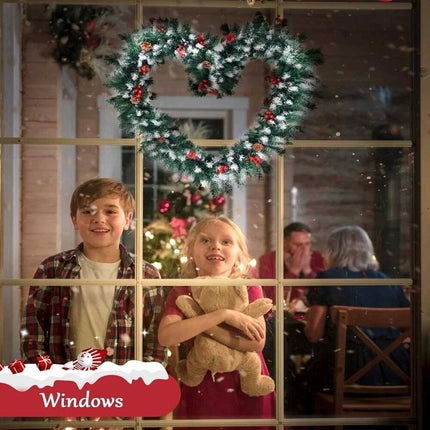 270cm Christmas Garland Artificial Xmas Wreath Tree Decor with Pine and Berries