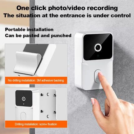 Wireless 4.3" Doorbell-Video Door Bell Smart Intercom Ring Security Phone Camera