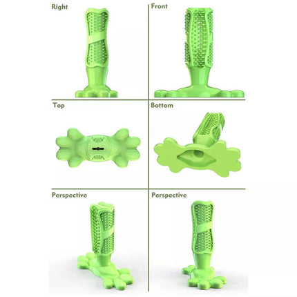 Green L Size Pet Dog Chew Toy Teeth Cleaning Toothbrush