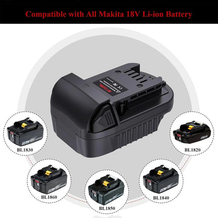 MT20ML Battery Adapter Convert Makita Bl1860 18V Li-ion Battery to Milwaukee M18