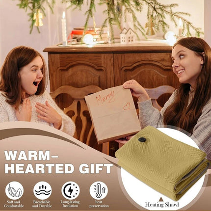 Electric Heated Throw Blanket USB Warm Poncho Wrap Blanket Portable heated Shawl