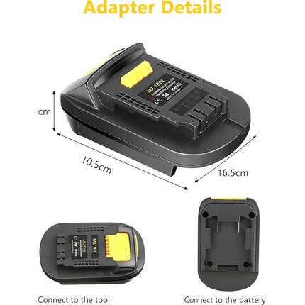 Battery Converter for Milwaukee to Dewalt Battery Adapter MIL18DL M18 18V