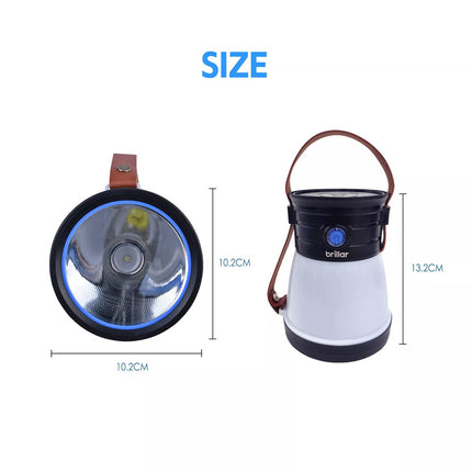Portable LED Camping Light Lantern Outdoor Tent Lamp USB With Handle