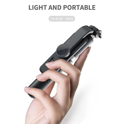 Flexible Tripod Holder Stand Selfie Stick Bluetooth Remote with fill light