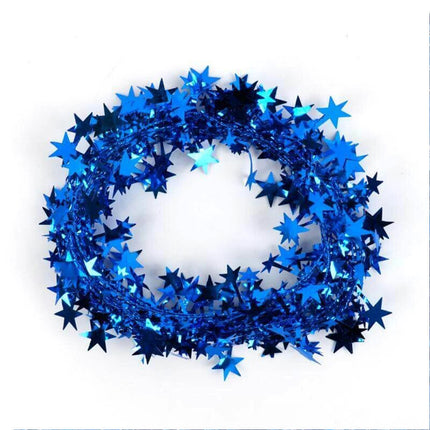 6 Color 7.5M Christmas Hanging Star Pine Tree Garland Rattan Xmas Party Wedding Ornament
