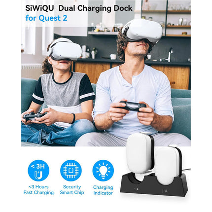 Charging Dock Station For Quest 2 VR Dual Charging Dock Holder Fast Charging