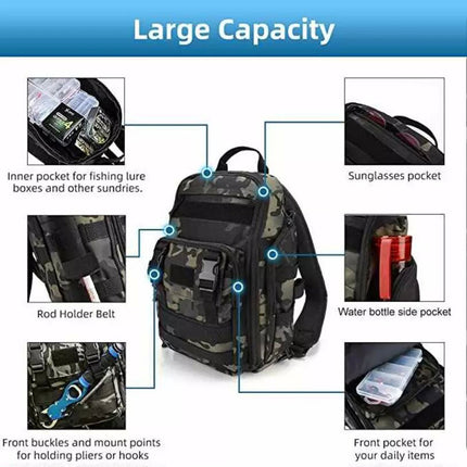 Fishing Tackle Backpack Storage Bag Shoulder Fishing Gear Bags Outdoor Backpack