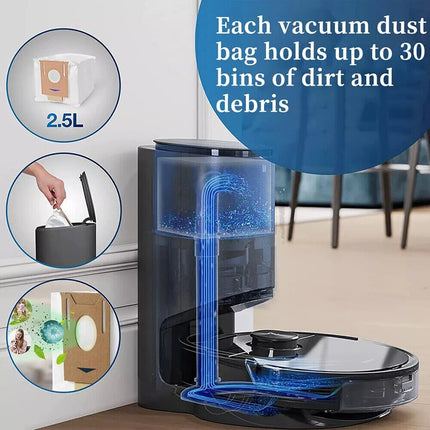 12Pcs Dust Bags For Ecovacs Deebot T9, T9+, T9 AIVI,T9 Plus Robot Vacuum Cleaner