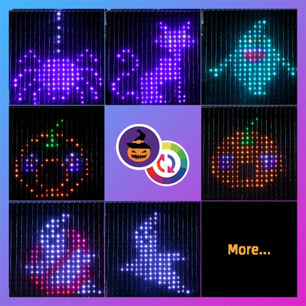 RGB Smart 400 LED Curtain String Light App Programmable DIY Hanging Fairy lamp