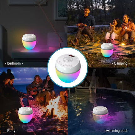Portable Pool Lightshow Bluetooth Speaker with LED Temperature Display