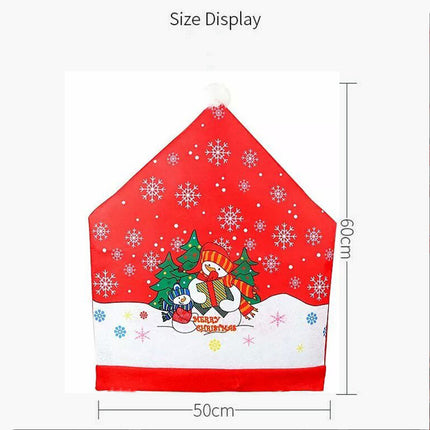 10x Christmas Chair Covers Dinner Table Snowman Hat Home Décor Ornaments