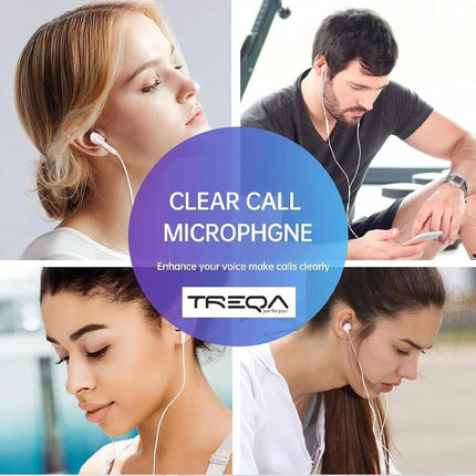 TREQA Earphone For iPhone 14 13 12 11 SE Pro Max Wired in-Ear Earbuds Headphones