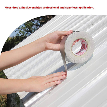 1 Rolls 150mm*5m Waterproof Tape Butyl Rubber Aluminium Foil Roof Pipe Caravan Repair Flashing