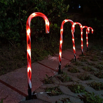 5x Solar Powered LED Christmas Sugar Candy Light Outdoor Garden Lamp Backyard