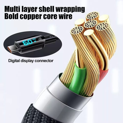Type C to Type C to Ligtning Fast Charge Cable LED Display USB C to C Charging Date Transfer iPhone