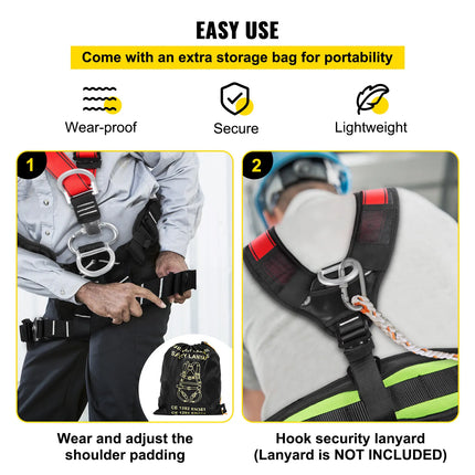 Protection Rock Tree Climbing Full Body Safety Harness Equipment Fast 22KN