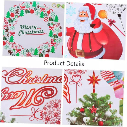 3Pcs Christmas Window Wall Stickers Santa Xmas Wallpaper Home Decor Decorations