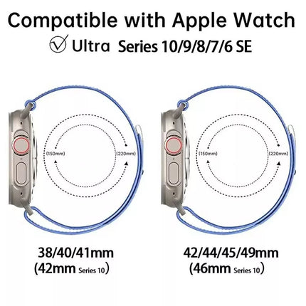 Dark Grey Trail Loop For Apple Watch Band Strap IWatch Series 10 SE 9 8 7 6 44/45/46/49mm Ultra