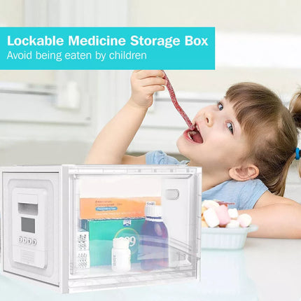 Safe Medicine Lock Box Timed Lock Box Lockable Storage Box Childproof Safe Box