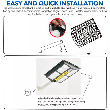 100000LM Outdoor Solar Powered LED Light Motion Sensor Street Lights Flood Lamp