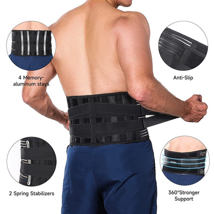 Therapy Lumbar Lower Back Brace Support Pain Relief Posture Orthosis Waist Belt