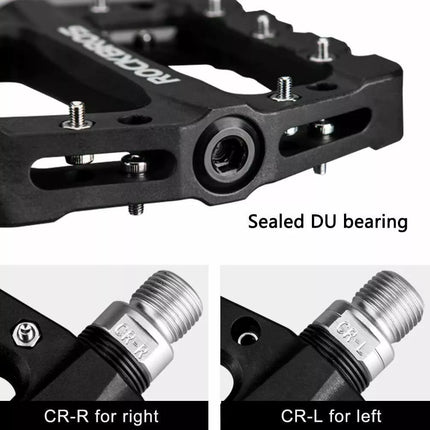 Bicycle Bike Pedals MTB Road Cycling Pedals Anti-Slip 4 Bearings 9/16"