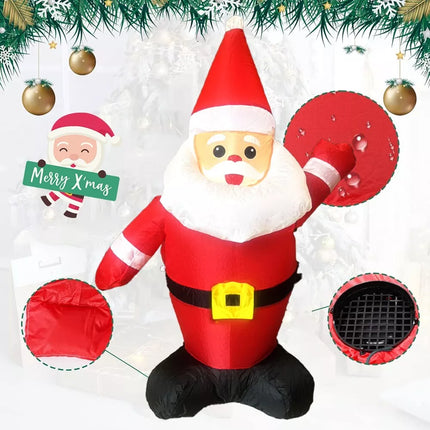 3.3ft Christmas Inflatable Santa Claus Decoration Built-In LED Lights Waterproof