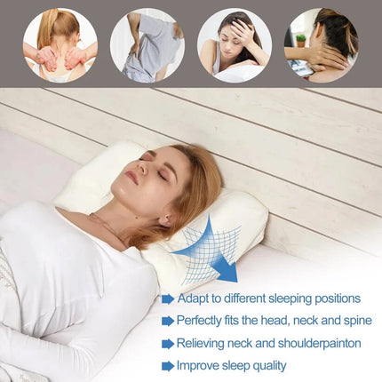 Contour Sleep Therapy Memory Foam Pillow Side Sleepers Removable Cover