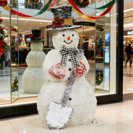120cm Solar Powered Christmas Decoration Lights Snowman Metal Frame LED Light