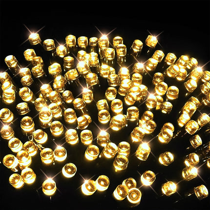Solar Powered Christmas String Lights Outdoor Waterproof LED Garden Warm White