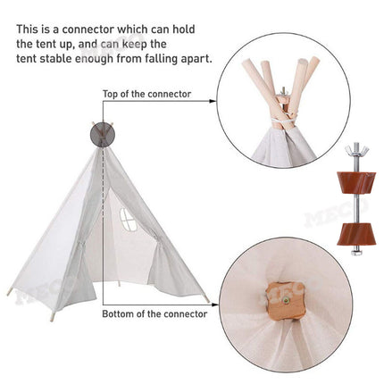 135/160/180cm Large Kids Teepee Play Tent Indoor House Children Wigwam Toys